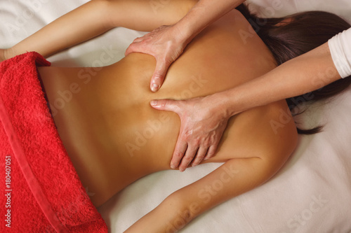 Spa treatment. Back massage