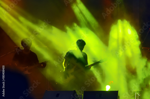 abstract blur concert singer and crowd.