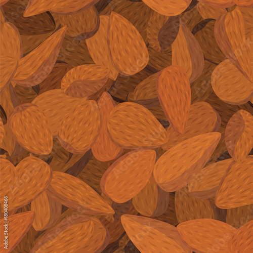 Seamless pattern with almond