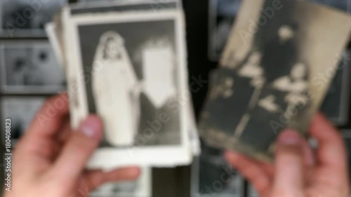 Watching Old Vintage Family Photos