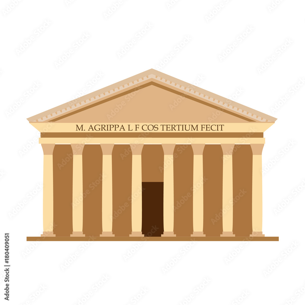 Pantheon Italy, temple of all gods Rome, monument centric-domed architecture. Pantheon Italy, temple of all gods Rome, monument centric-domed architecture.
