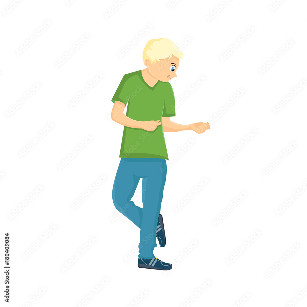 Energetic young guy, teenager, dancing, having fun, under modern music. Energetic young guy, teenager, dancing, having fun, under modern music.