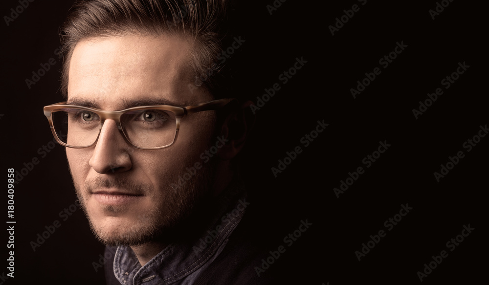 Obraz premium young man close up portrait