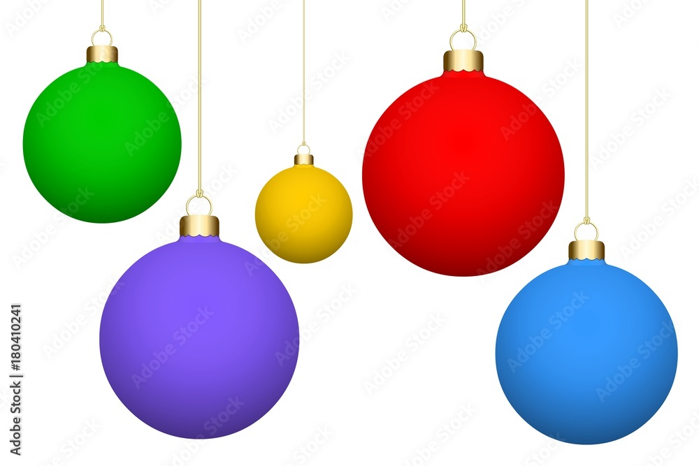 Boules de Noël colorées Boules de Noël colorées