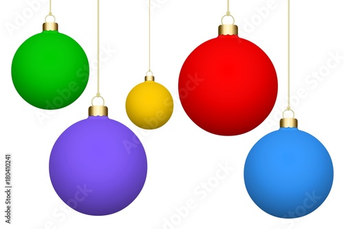 Boules de Noël colorées 
