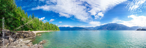 Fantastic view of Harrison Lake nature summer