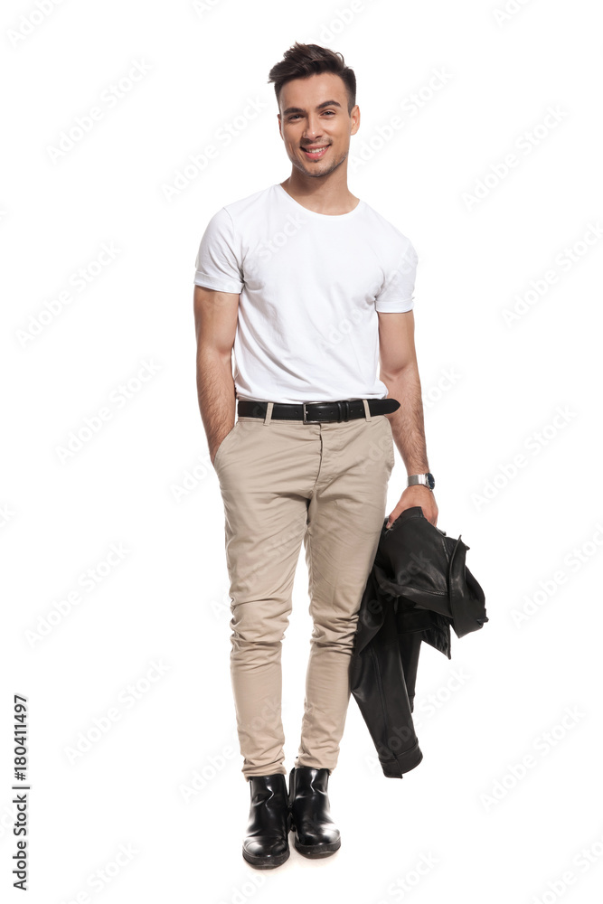 full body picture of a smiling young man full body picture of a smiling young man