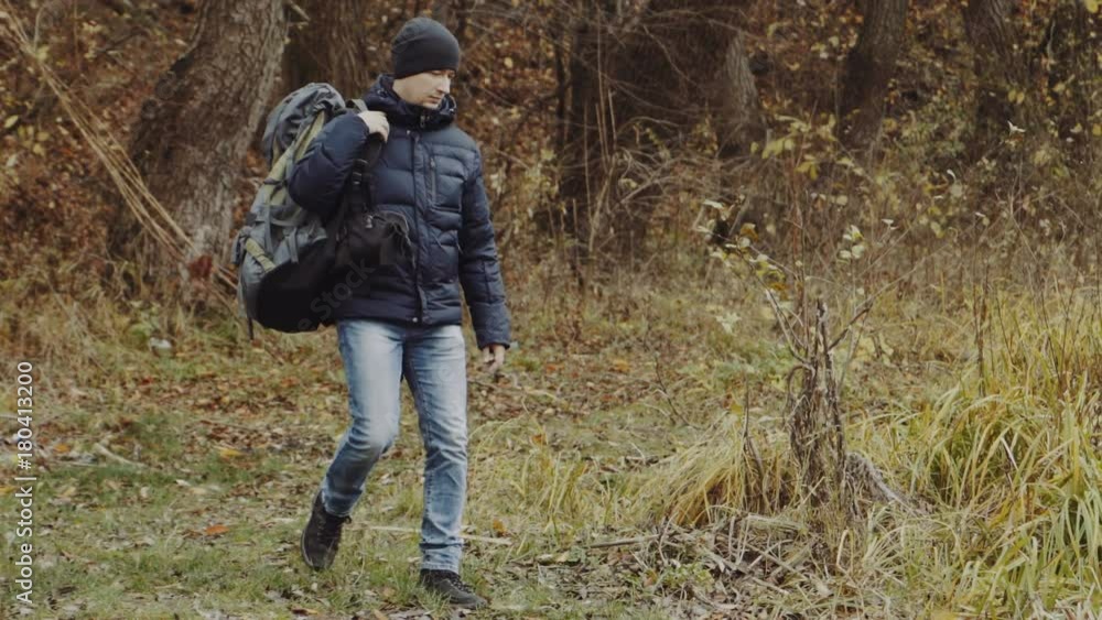 Man walking on nature Man walking on nature