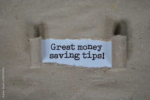 Great money saving tips photo