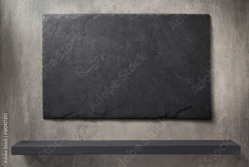 slate stone and grey wall background