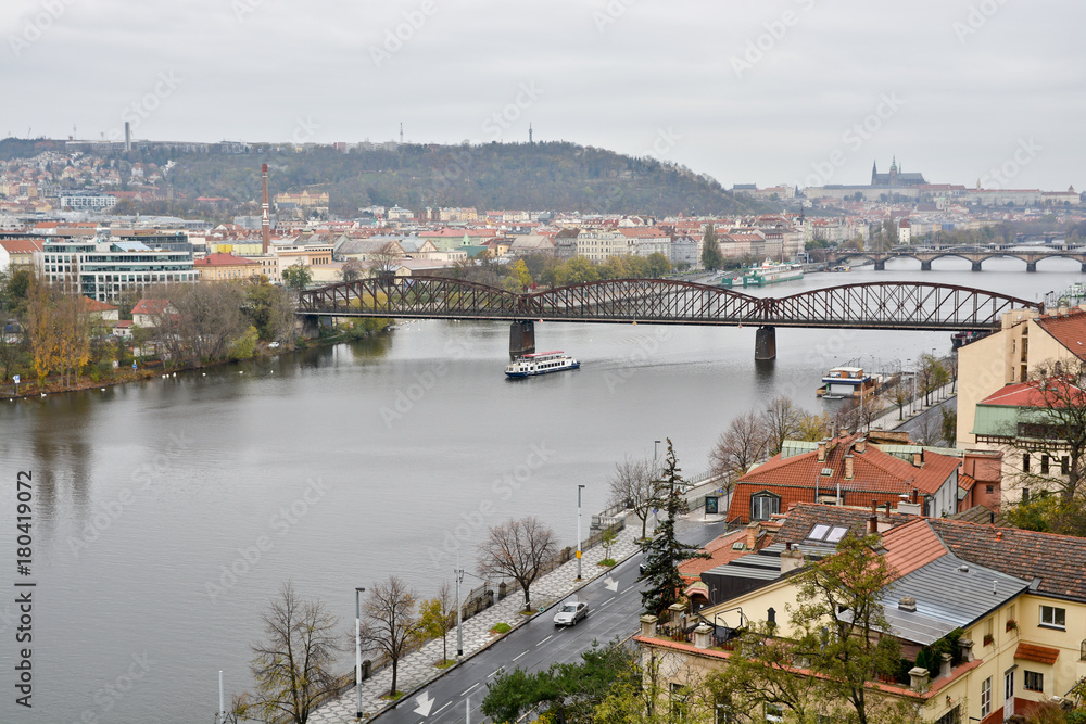 Prague, bridges over the Vltava.