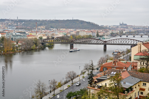 Prague, bridges over the Vltava.