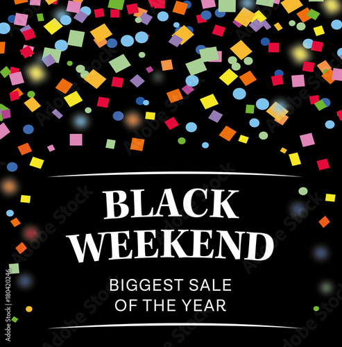 Black Friday Sale, Black weekend Sale Poster, banner with gold elements - Vector Illustration vol. 30