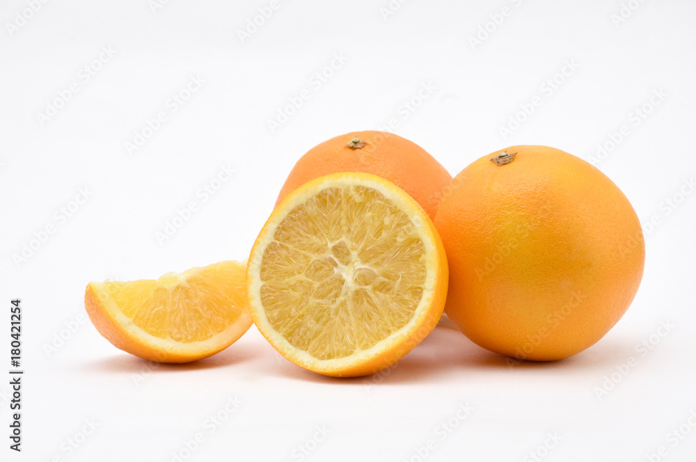 Fototapeta premium Orange on a white background.Natural.For Isolation.