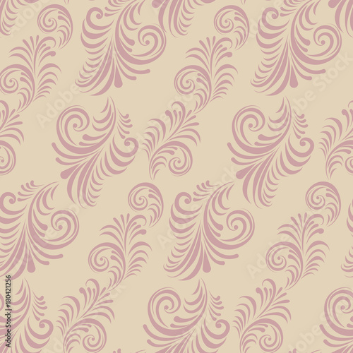 Paper cut out seamless floral pattern. 