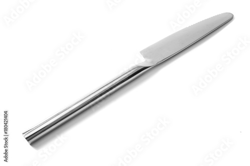 steel metal table knife isolated
