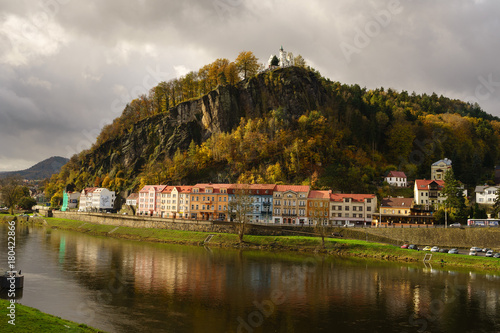 The Shepherd's wall in Decin, Czech Republic photo