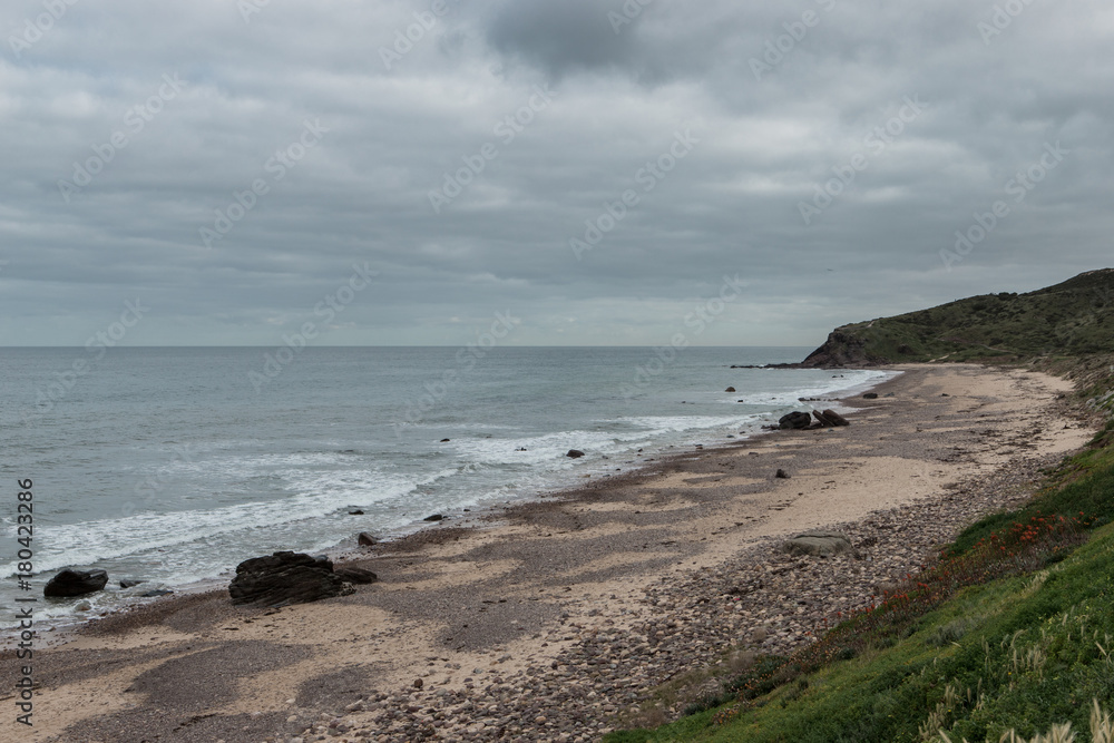 Hallet Cove Beach in a cloudy overcast day