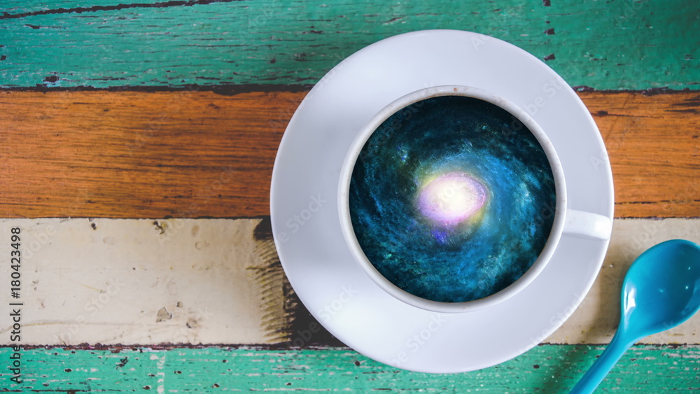 galaxy in coffee cup