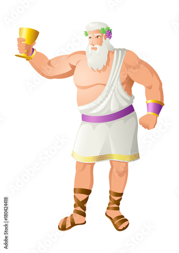Dionysus the god of the grape harvest