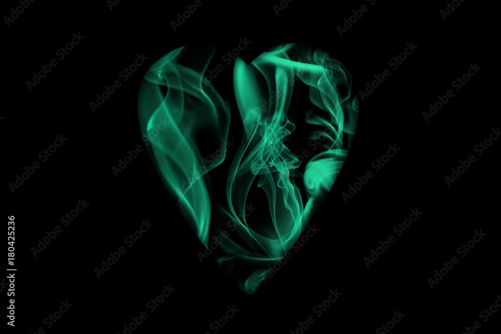 Corazón de humo azul. Corazón de humo azul.