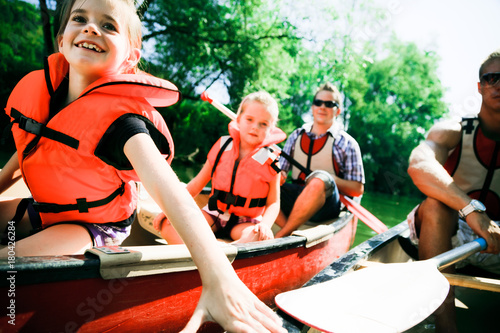 Young Family Canoeing © nullplus