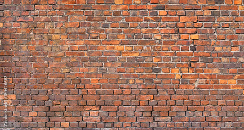 old brick wall Background, texture of red brickwork.