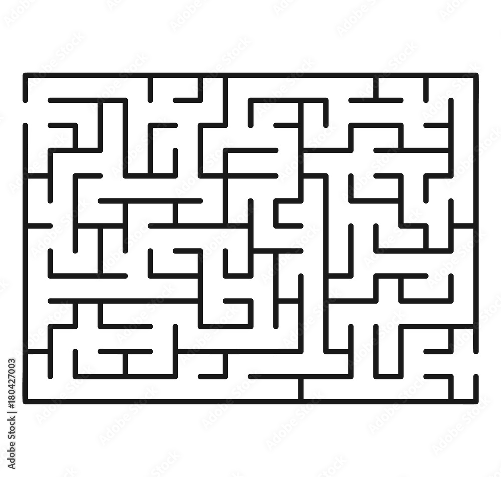 Abstract maze / labyrinth with entry and exit. Vector labyrinth 204.