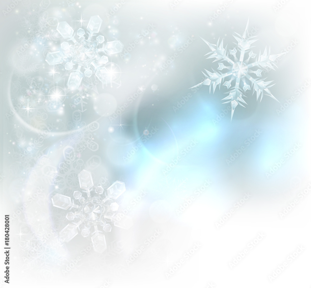 Christmas Snowflakes Ice Crystals Background Christmas Snowflakes Ice Crystals Background