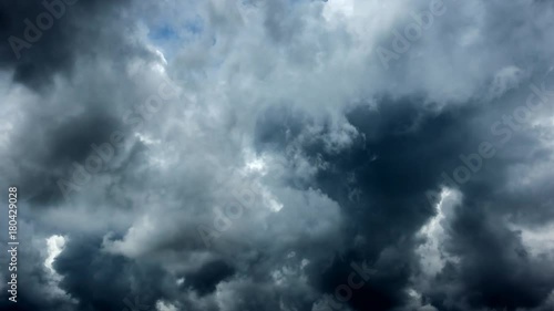 Black Storm Cloud Moving On Sky - Time Lapse