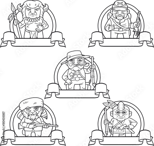 warriors of the wild west, a set of images
