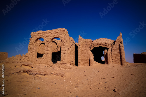 ancient Christian cemetery El Bagawat, Kharga oasis, Egypt photo