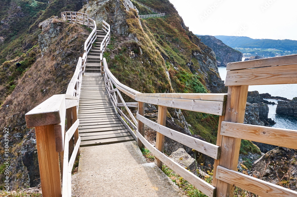 Stairs to the cape known as 