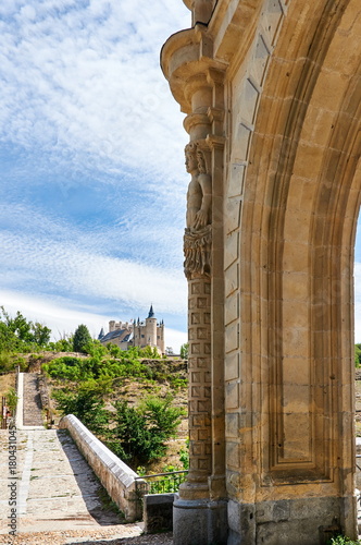 The Gate to Arevalo and The Alcazar of Segovia (Spain)