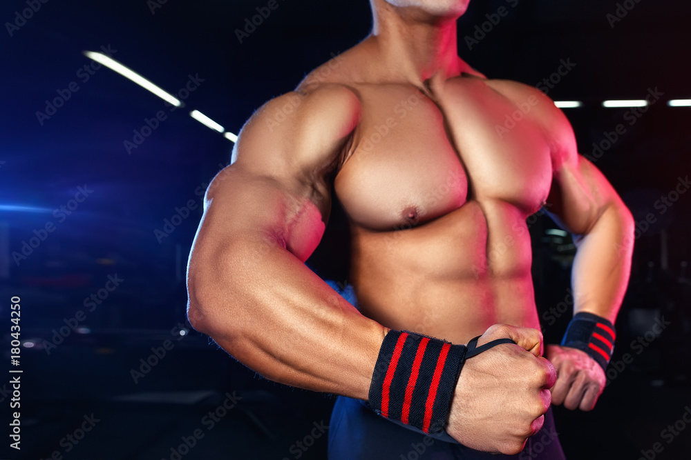 closeup of bodybuilder torso closeup of bodybuilder torso