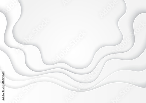 White abstract paper carve template background.For book cover or annual report template A4 size concept design.Vector illustration.