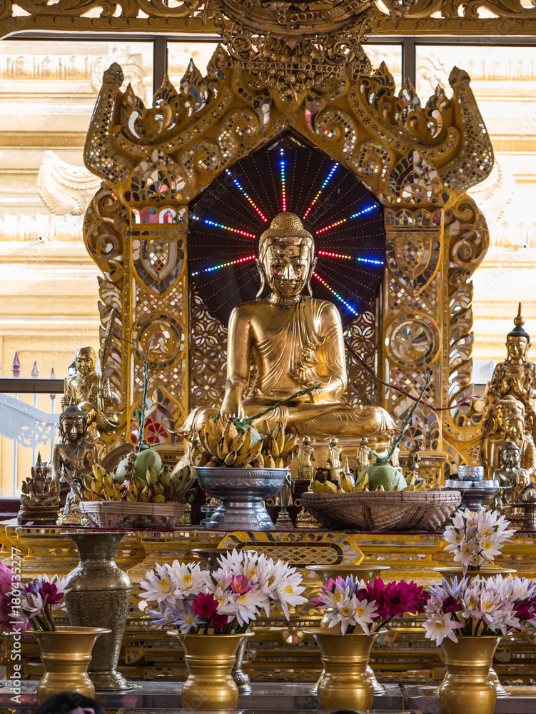 The Buddha statue at Kuthodaw Pagoda, Mandalay, Myamar