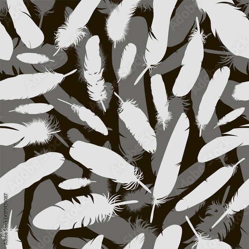 Seamless background from feathers