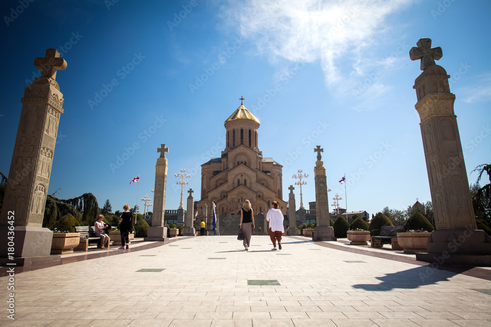Fototapeta premium Cathedral of Tsmind Sameba, Tbilisi