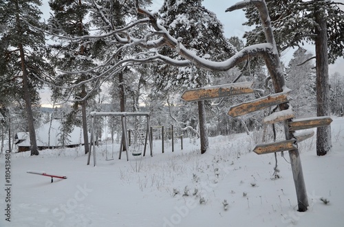 北欧 フィンランド イナリ郊外 コルピカルタノ 風景 冬 Northern Europe Finland Inari Korpikartano winter photo
