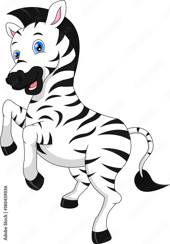 Fototapeta premium cute zebra cartoon