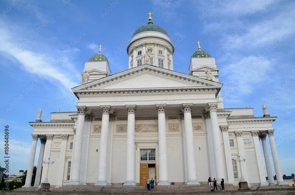 Fototapeta premium 北欧 フィンランド ヘルシンキ 大聖堂 夏 Northern Europe Finland Helsinki Cathedral Tuomiokirkko summer 