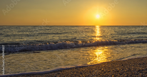 Golden sunrise at Mediterranean Sea - Kemer  Turkey