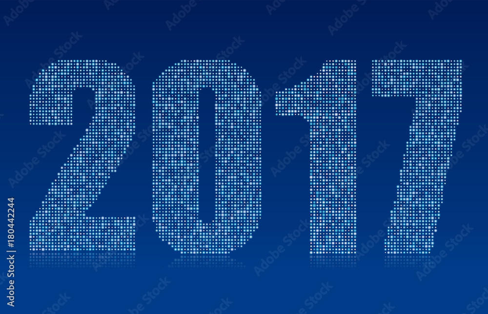数字 ドット 青 2017 数字 ドット 青 2017