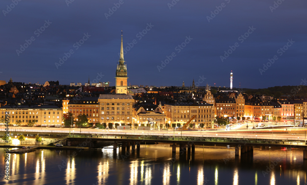 Naklejka premium General view of Old Town Gamla Stan in Stockholm, Sweden