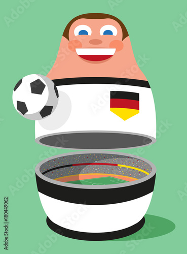Germany soccer russian nesting doll