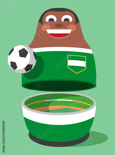Nigeria soccer russian nesting doll