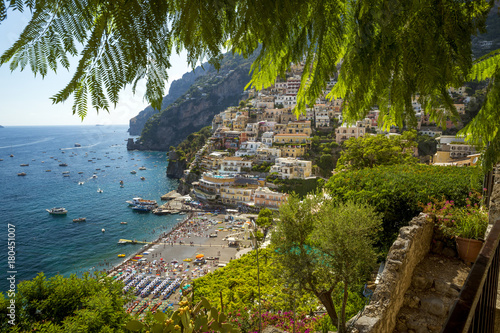 Positano town on Amalfi coast, Italy