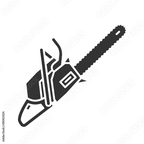 Chainsaw glyph icon