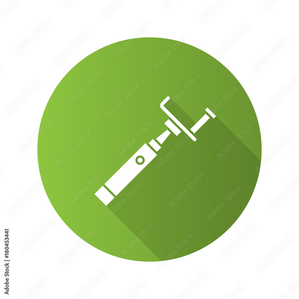 Monopod flat design long shadow glyph icon Monopod flat design long shadow glyph icon